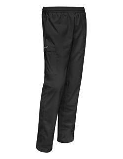 strongAnt Damen Schwarze Schlupfhose Arzthose Pflegerhose aus Baumwolle Cargo Kochhose Bäckerhose Stoffhose mit Gummibund - Größe: 50 von strongAnt