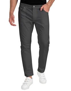 strongAnt Herren 5-Pocket-Chino Hose aus Stretch-Baumwolle, Sportlich Geschnitten Classic Style - Grau, Größe: 24 von strongAnt