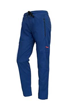 strongAnt Herren Jogginghose mit Reißverschlusstasche ohne Bündchen Männer Schlupfhose Stretch Sporthose - Baumwolle - Dunkelblau, Gr. 3XL von strongAnt