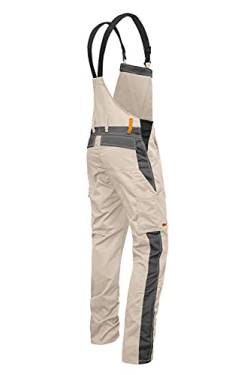 strongAnt Herren Latzhose Arbeitshose Kombihose Arbeitskleidung Männer in Beige-Grau - Größe: 44 von strongAnt