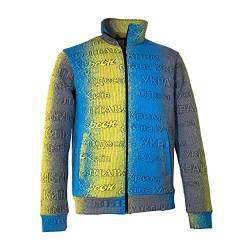 strongAnt Stehkragen Jacke mit Namen ukrainischer Städte Full Zip - Blau/Gelb - Größe 2XL von strongAnt