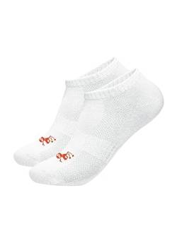 strongAnt Unisex Socken mit Atmungsaktive Mesh-Einfügung, Herren Damen Arbeitssocken Baumwolle, Atmungsaktive Sportsocken – Sneaker Socken – 12 Paar – Weiß Gr.39-42 von strongAnt