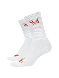 strongAnt Unisex Socken mit Frotteesohle, Herren Damen Arbeitssocken Baumwolle, Atmungsaktive Sportsocken – Lange Socken – 12 Paar – Weiß Gr.43-46 von strongAnt