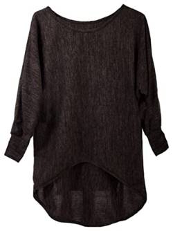 styl Pullover/T-Shirt Oversize (Made In Italy) - Damen Loose Fit (Oversize) (36-38, schwarz) von styl