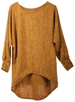 styl Pullover/T-Shirt Oversize (Made In Italy) - Damen Loose Fit (Oversize) (38-40, senf) von styl