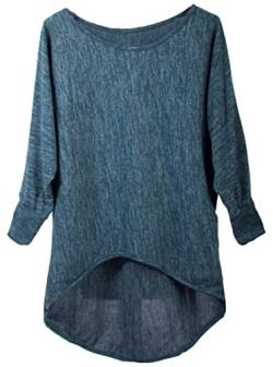 styl Pullover/T-Shirt Oversize (Made In Italy) - Damen Loose Fit (Oversize) (40-42, Petrol) von styl