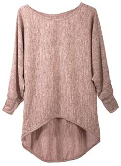 styl Pullover/T-Shirt Oversize (Made In Italy) - Damen Loose Fit (Oversize) (44-46, rosa) von styl