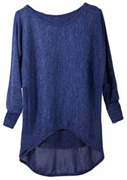 styl Pullover/T-Shirt Oversize (Made In Italy) - Damen Loose Fit (Oversize) (48-50, Jeansblau) von styl