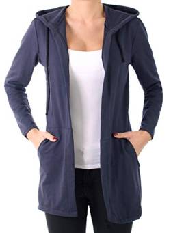 stylx Damen Uni Cardigan Größe 34-50 Uni Farben Basic Strick Strickjacke Bolero Mantel Jacke Sweatjacke (blau, 34-36) von styl