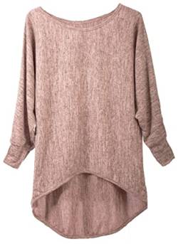 stylx Pullover/T-Shirt Oversize (Made In Italy) - Damen Loose Fit (Oversize) (38-40, rosa) von styl