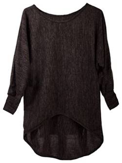 stylx Pullover/T-Shirt Oversize (Made In Italy) - Damen Loose Fit (Oversize) (48-50, schwarz) von styl