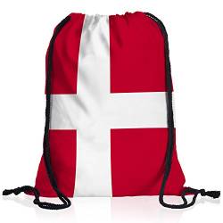 style3 Dänemark Turnbeutel Rucksack Tasche Denmark Flagge WM EM Sport Beutel Festival Fahne Uni Schule Bunt von style3