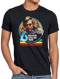 style3 Der Sechs Millionen Dollar Mann Herren T-Shirt tv Serie staffel osi, Größe:L von style3