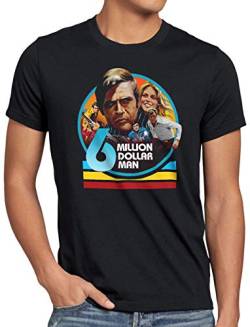style3 Der Sechs Millionen Dollar Mann Herren T-Shirt tv Serie staffel osi, Größe:XL von style3