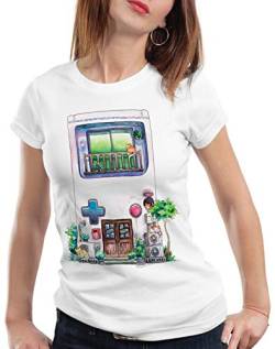 style3 Game Mansion Damen T-Shirt Pixel Boy 8bit Japan Haus, Größe:M von style3