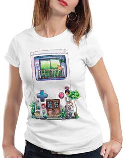 style3 Game Mansion Damen T-Shirt Pixel Boy 8bit Japan Haus, Größe:XXL von style3