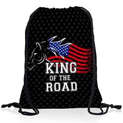 style3 King of The Road Rucksack Tasche Turnbeutel Sport Jute Beutel Amerika America Muscle Car, Rucksack Farbe:Motiv 1 von style3