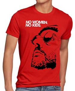style3 No Women No Kids Herren T-Shirt Leon der Profi Portman Nathalie Reno Jean, Größe:XL, Farbe:Rot von style3