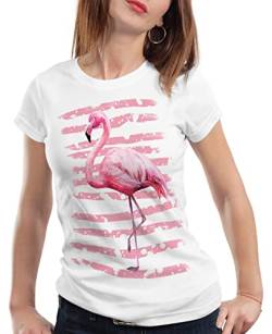 style3 Pink Power Damen T-Shirt Flamingo Strand Urlaub, Größe:XL von style3