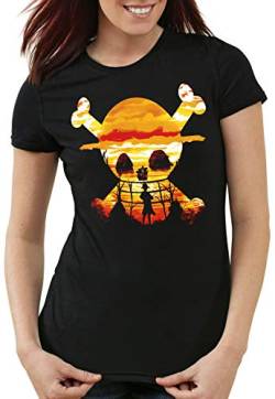 style3 Pirate Sunset Damen T-Shirt one Anime Piece japanisch, Größe:XS von style3