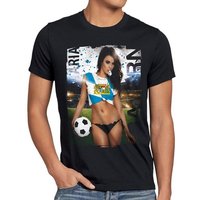 style3 Print-Shirt Bayern Fussball Girl Herren T-Shirt München Oktoberfest EM 2024 Fan von style3