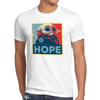 style3 Print-Shirt Herren T-Shirt Baby Yoda Hope mini mando kopfgeldjäger von style3
