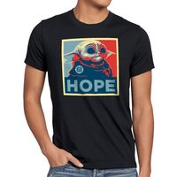 style3 Print-Shirt Herren T-Shirt Baby Yoda Hope mini mando kopfgeldjäger von style3