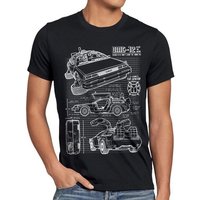 style3 Print-Shirt Herren T-Shirt Delorean DMC-12 zurück zukunft in die to the future back bluray von style3