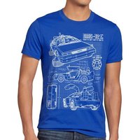 style3 Print-Shirt Herren T-Shirt Delorean DMC-12 zurück zukunft in die to the future back bluray von style3