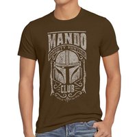 style3 Print-Shirt Herren T-Shirt Mando baby yoda bounty hunter von style3