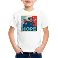 style3 Print-Shirt Kinder T-Shirt Baby Yoda Hope T-Shirt für mini mando kopfgeldjäger von style3