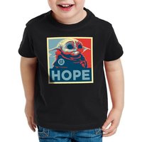 style3 Print-Shirt Kinder T-Shirt Baby Yoda Hope T-Shirt für mini mando kopfgeldjäger von style3