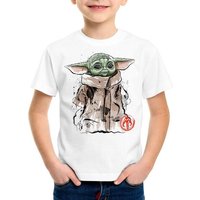 style3 Print-Shirt Kinder T-Shirt Dagobah Baby T-Shirt für yoda mando tv serie von style3