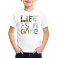 style3 Print-Shirt Kinder T-Shirt Life is a Game Gamer Pixel Konsole Boy mario Spiel Jungen zelda von style3