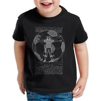 style3 Print-Shirt Vitruvianischer Fußballer Kinder T-Shirt Spieler Mannschaft EM 2024 von style3