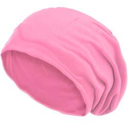 style3 Slouch Beanie aus atmungsaktivem, feinem und leichten Jersey Unisex Mütze Haube Bini Einheitsgröße, Farbe:Pink von style3