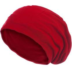 style3 Slouch Beanie aus atmungsaktivem, feinem und leichten Jersey Unisex Mütze Haube Bini Einheitsgröße von style3