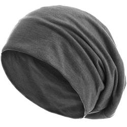 style3 Slouch Beanie aus atmungsaktivem, feinem und leichten Jersey Unisex Mütze Haube Bini Einheitsgröße von style3