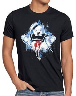 style3 Stay Puft Marshmallow Mann T-Shirt Herren geisterjäger schaumzucker, Größe:XXL, Farbe:Schwarz von style3