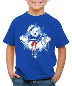 style3 Stay Puft Marshmallow Mann T-Shirt für Kinder geisterjäger schaumzucker, Farbe:Blau, Größe:128 von style3