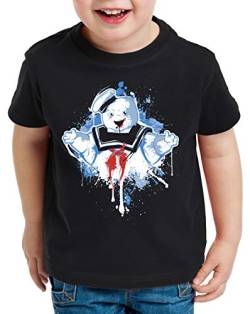 style3 Stay Puft Marshmallow Mann T-Shirt für Kinder geisterjäger schaumzucker, Farbe:Schwarz, Größe:128 von style3