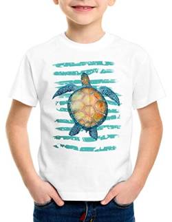 style3 Turtle Power T-Shirt fürKinder schildkröte Strand Urlaub, Größe:104 von style3