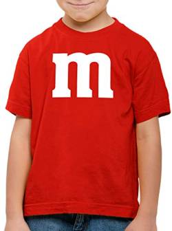 style3 m Kinder T-Shirt für Fasching und Karneval Gruppen-Kostüm Paar-Verkleidung JGA Party, Farbe:Rot, Größe:164 von style3