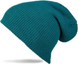 styleBREAKER Beanie Mütze, Slouch, überlange Strickmütze, doppelt gestrickt, warm, Unisex 04024004, Farbe:Petrol von styleBREAKER