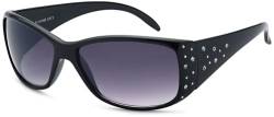 styleBREAKER Damen Butterfly Sonnenbrille mit Strasssteine und Verlaufstönung, Schmetterlingsform, Kunststoff Vollrand 09020055, Farbe:Gestell Schwarz/Glas Grau-Violett Verlaufsglas von styleBREAKER