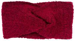 styleBREAKER Damen Feinstrick Stirnband leicht meliert mit Twist Knoten, warmes Winter Haarband Webstoff, Headband 04026052, Farbe:Bordeaux-Rot von styleBREAKER