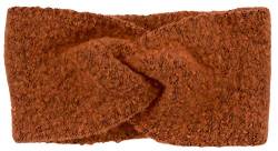 styleBREAKER Damen Feinstrick Stirnband leicht meliert mit Twist Knoten, warmes Winter Haarband Webstoff, Headband 04026052, Farbe:Cognac von styleBREAKER