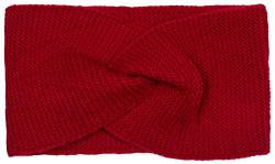 styleBREAKER Damen Feinstrick Stirnband mit Twist Knoten, warmes Winter Haarband, Headband 04026047, Farbe:Bordeaux-Rot von styleBREAKER