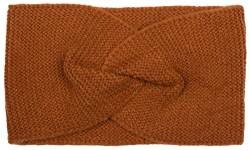 styleBREAKER Damen Feinstrick Stirnband mit Twist Knoten, warmes Winter Haarband, Headband 04026047, Farbe:Cognac von styleBREAKER