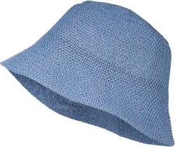 styleBREAKER Damen Fischerhut aus luftig gewebtem Papierstroh, Faltbarer Knautschhut, Sonnenhut, Bucket Hat 04025032, Farbe:Hellblau von styleBREAKER